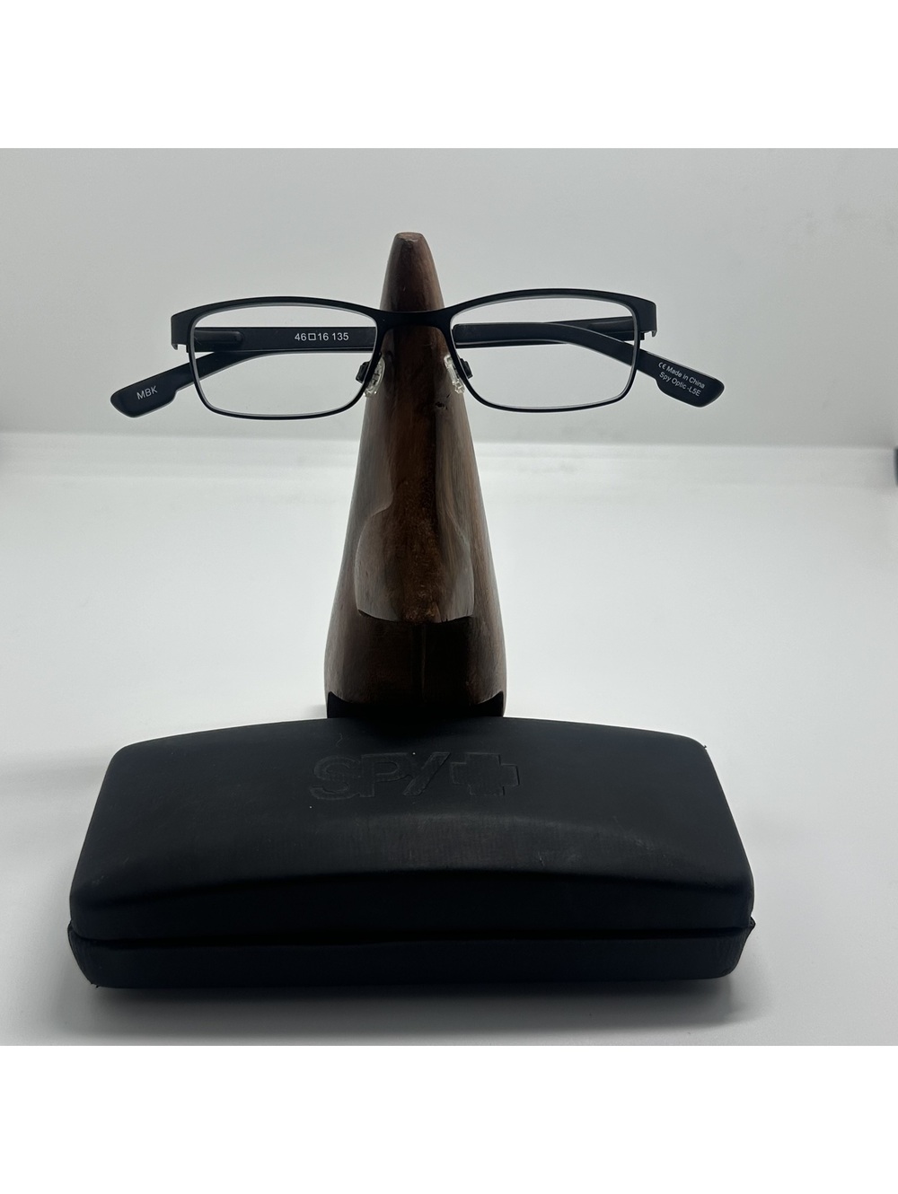 Spy Optic Beckett Black Rectangular Eyeglass Frames with Case